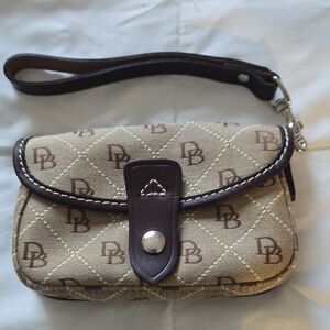 Dooney & Bourke Beige and Brown Wristlet